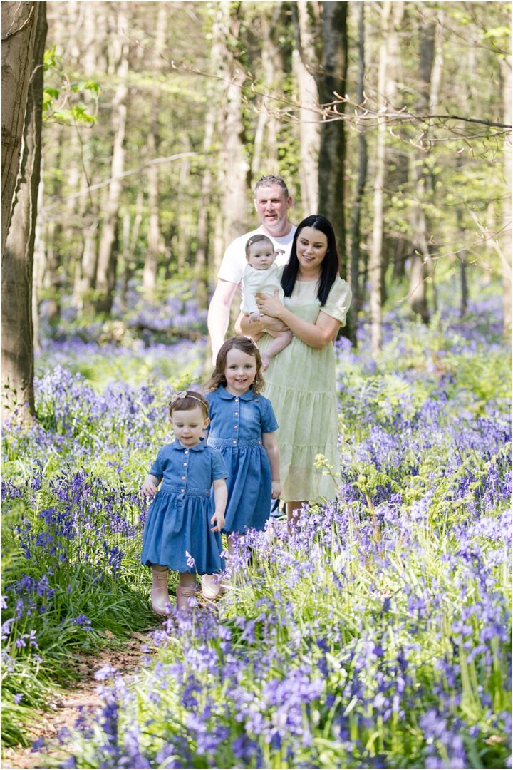 Family portrait Bluebell woods warrenpoint northern ireland photographer